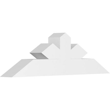 Ekena Millwork Saratoga Architectural Grade PVC Gable Bracket, 36"W x 10 1/2"H x 4"D x 4"F, 7/12 Pitch GBP036X11X0404SAR00